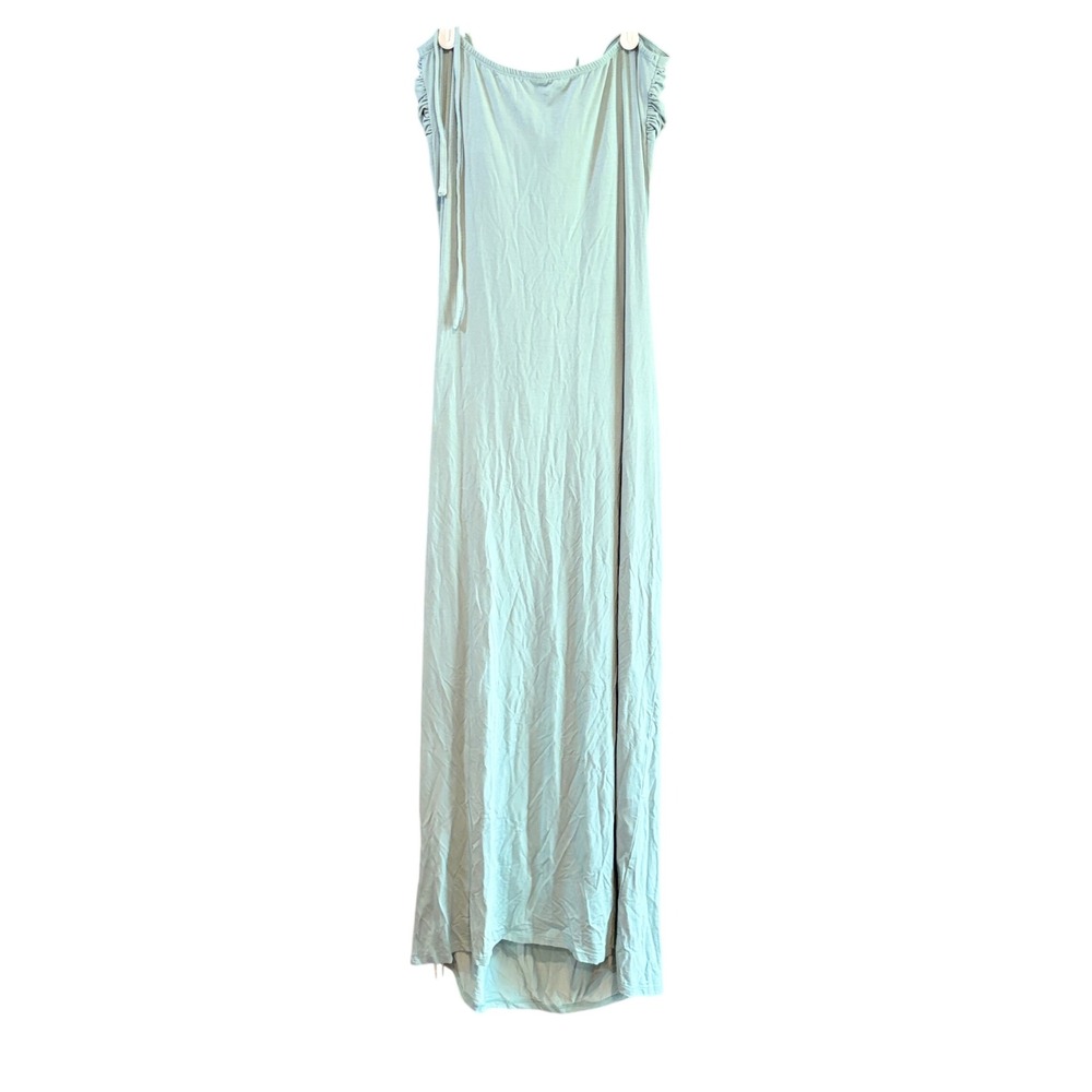 Halara Women Halter Tie Back Built-in Bra Maxi Dress with Pockets Sage Green M - Picture 5 of 7